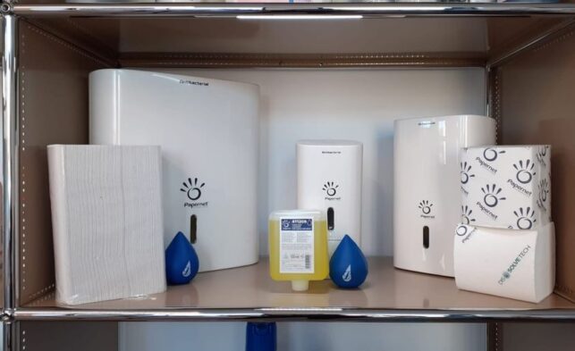 Papernet: la combinazione di asciugamani di carta e saponi antibatterici dotati di appositi dispenser.